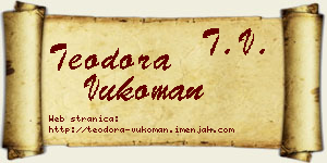 Teodora Vukoman vizit kartica